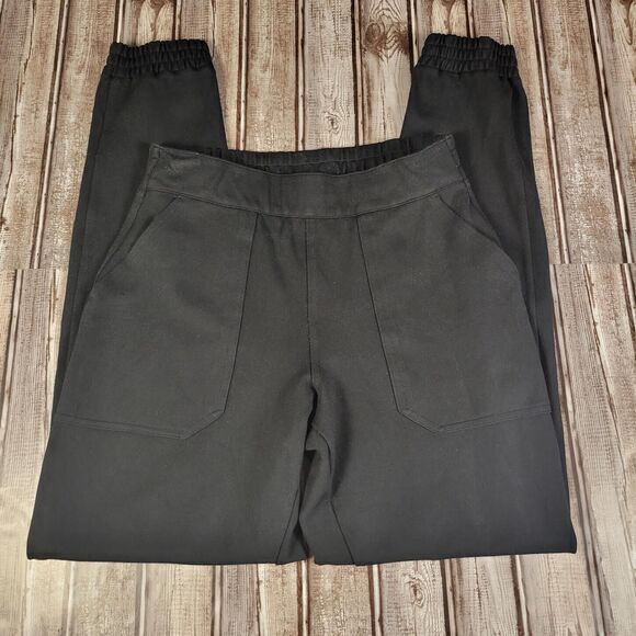 SPANX‎ Stretch Casual Cargo Joggers Women's Size Small Black Pockets - Picture 1 of 9